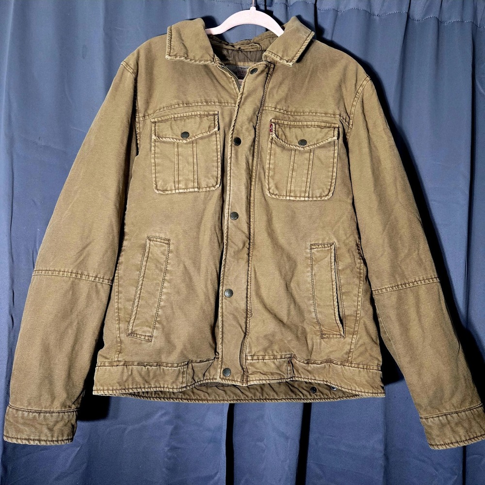 Levi's Men's Brown Canvas Jacket Size Large